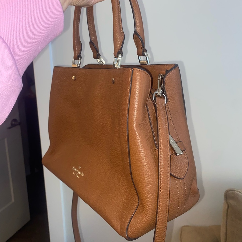 Kate Spade Brown Leather Purse with long and short straps - Picture 4 of 8